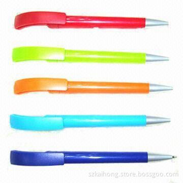 Plastic Ballpoint Pens for Promotional Gift, Available in Various Colors